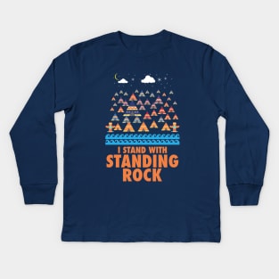 I Stand With Standing Rock Kids Long Sleeve T-Shirt